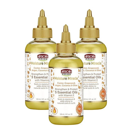 African Pride Moisture Miracle 5 Essential Oils 4oz