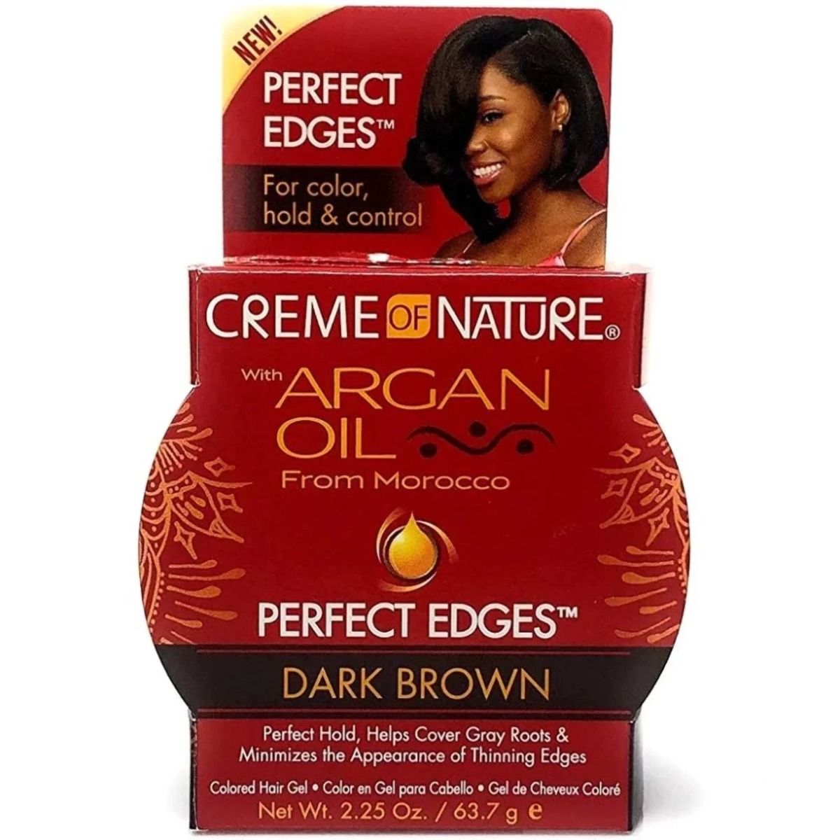 Creme of Nature Argan Oil Perfect Edges Dark Brown 2.25oz