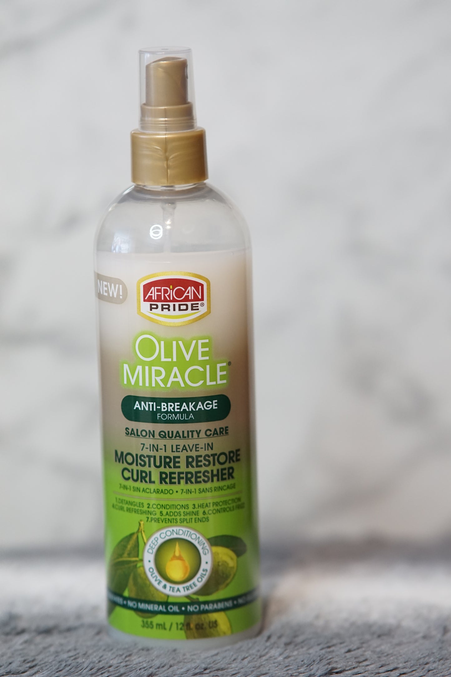 African Pride Olive Miracle 7-IN-1 Leave-In Moisture Restore Hair Curl Refresher